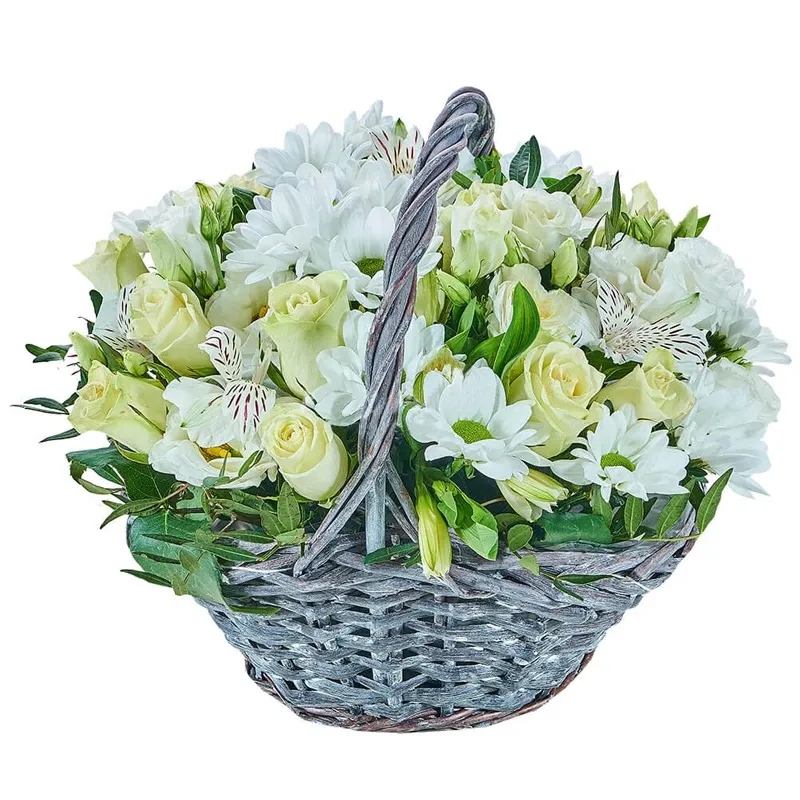Корзина с цветами Ветер вдохновения